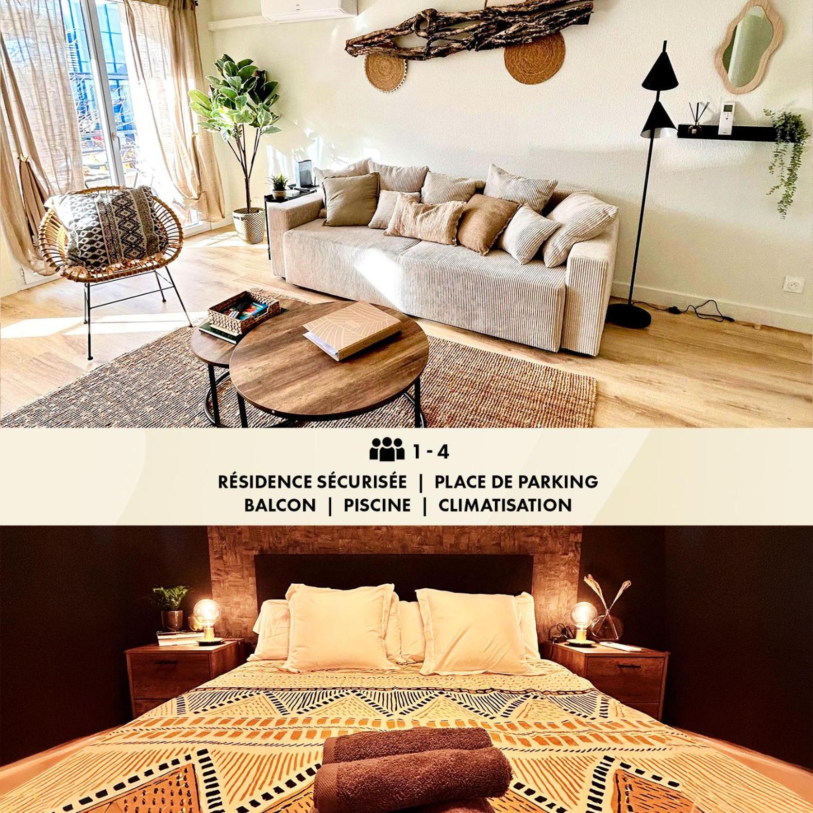 Modern 1 Bdr + Balcony + Free Parking + Ac + Pool Apartment Л'Ил-д'Або Екстериор снимка